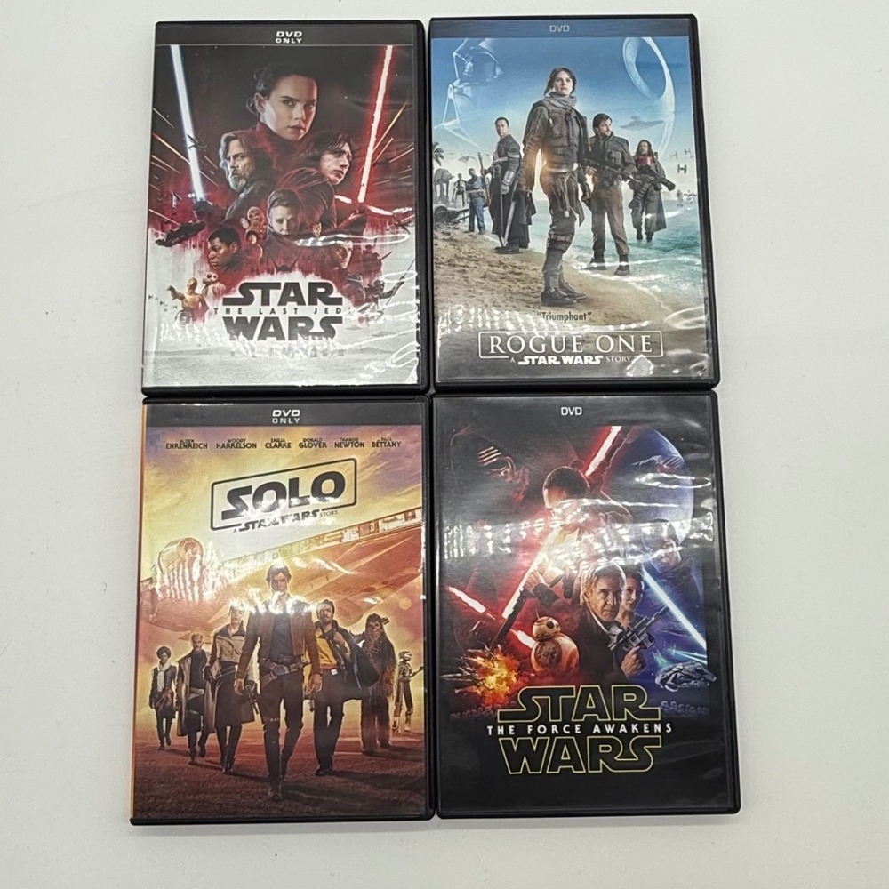 Star Wars Movie DVD Set - The Force Awakens,‎ Rogue One, Solo, The Last Jedi